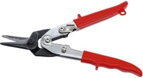 BGS Do it yourself Blechschere links mit gerade schneidender Funktion aus gehärtetem Stahl in Rot - Bild 1
