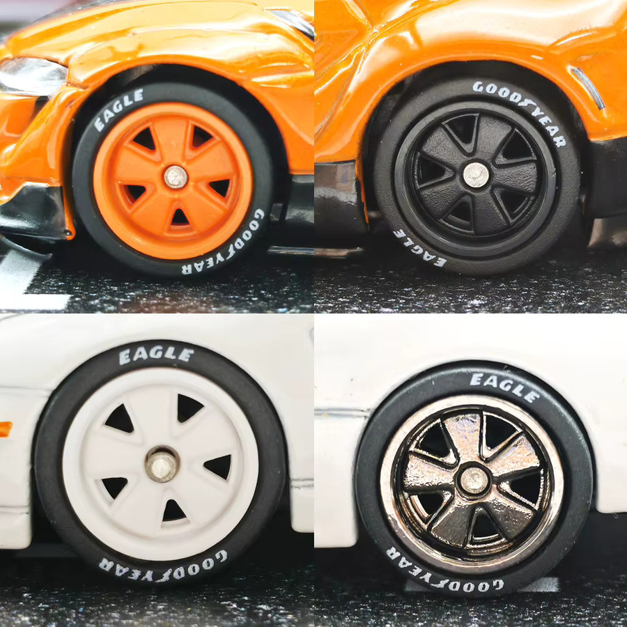 KICARMOD Modellauto ABS-Räder mit Gummireifen, 1-teiliges Set, 1:64, Hot Wheels Zubehör - Bild 4