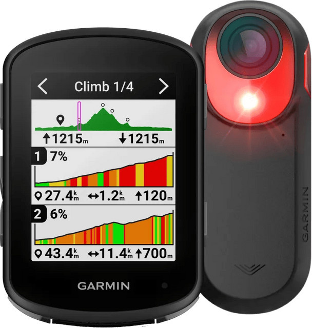 Garmin Edge 540 GPS Radcomputer und Garmin Varia RCT715 Radar Rücklicht mit Kamera in Schwarz - Bild 1