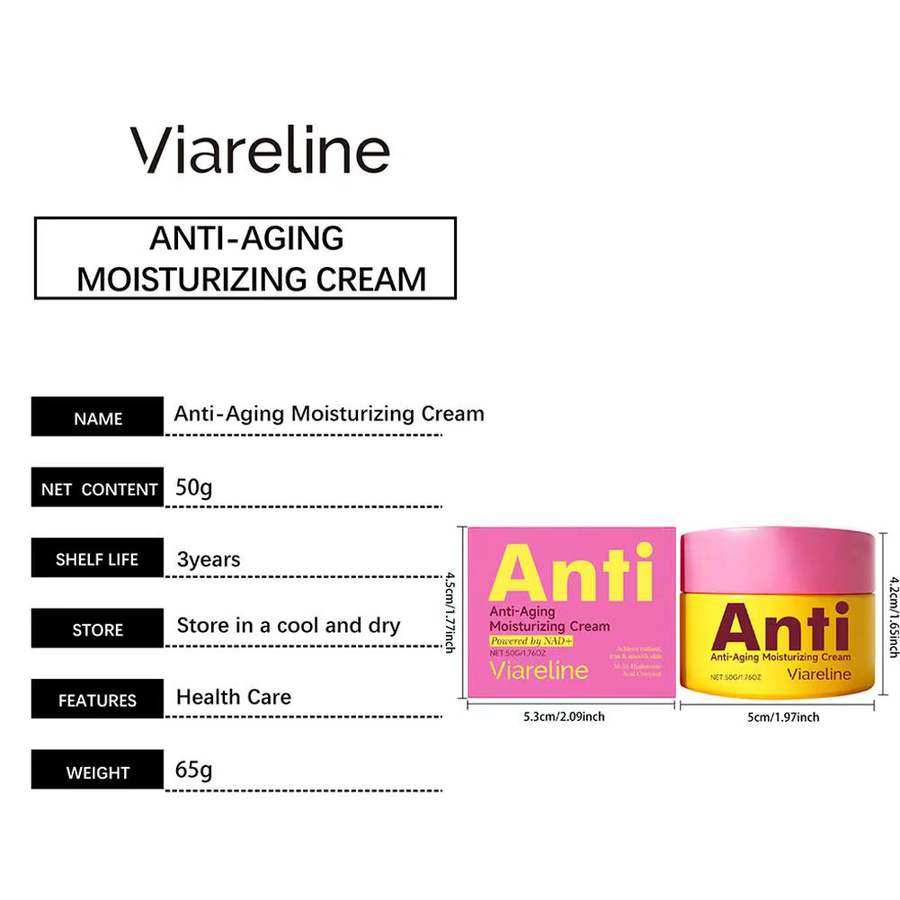 Viareline NAD+ Anti-Aging Feuchtigkeitscreme, 50 ml, Reife Haut - Bild 3