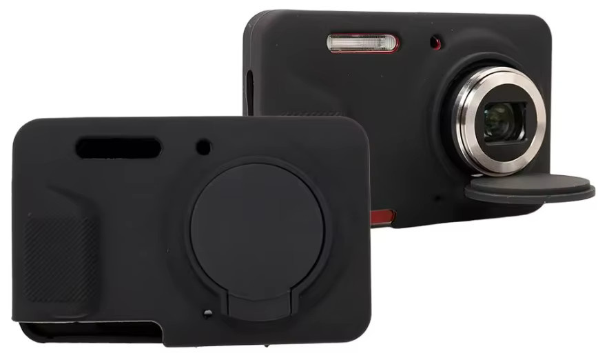 JAOUCAM Kameratasche in Schwarz als Silikon-Schutzhülle für die Kodak FZ55 inklusive Objektivdeckel, kratz- und sturzresistent - Bild 2