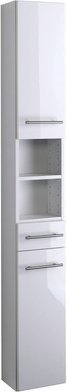 HELD MÖBEL Seitenschrank Parma in Weiss, glänzend, Breite: 25 cm, Höhe: 181 cm, Tiefe: 20 cm - Bild 1