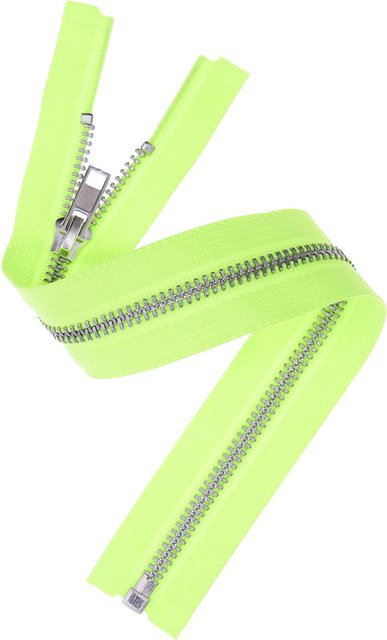 Rico Design Metall Reißverschluss 5mm, Länge: 22 cm, Farben: Silber, Gelb, Grün - Bild 1