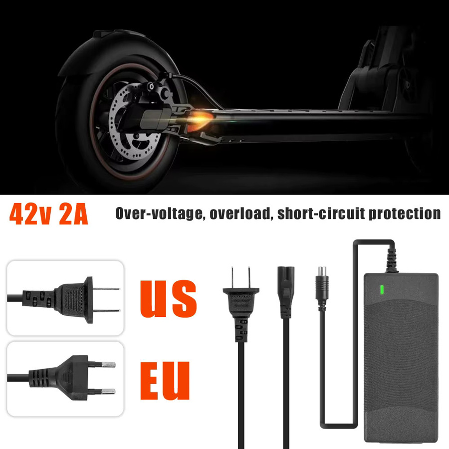KUGOO E-Scooter Ladegerät 42V 2Ah Schwarz für KUGOO S1 S2 S3 Elektrische Roller Ersatzteil - Bild 5