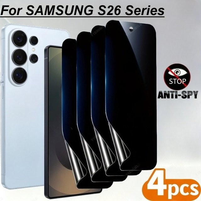 4 Stück Anti-Spionage Hydrogel-Displayschutz für Samsung Galaxy S26 S25 S24 S23 S22 S21 S20 Ultra Plus Edge Transparent - Bild 1