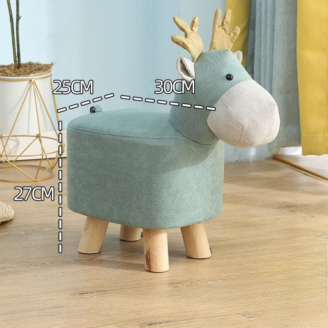 Moderner Polster-Fußhocker von Your Warm Home in Grün mit Stoffbezug und zylindrischer Form für dein Wohnzimmer - Bild 1