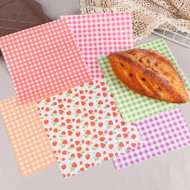 100 Stück Dekoratives Pergamentpapier in 6 Designs als Sandwich-Liner und Wachspapier für Grillen, Picknick und Partys, Mehrfarbig - Bild 1