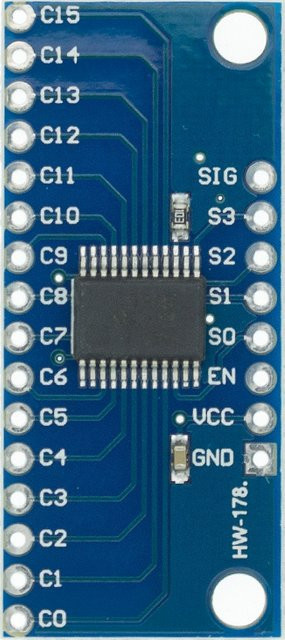 AITEXM ROBOT CD74HC4067 16-Kanal Analog Digital Multiplexer Breakout Board Modul in Blau - Bild 1