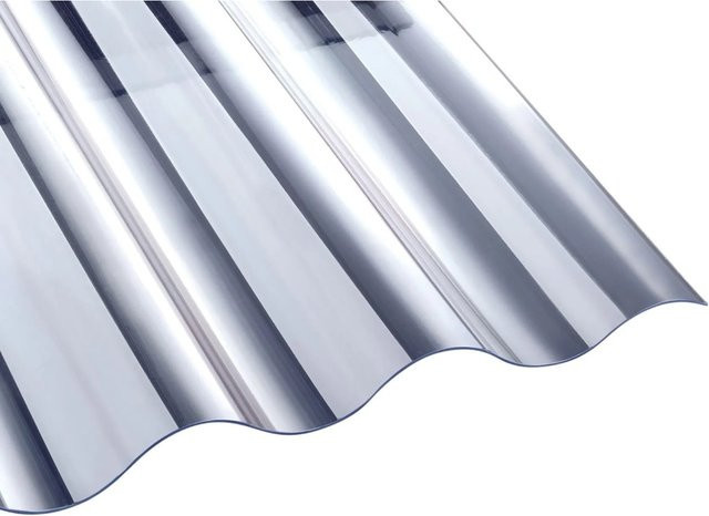 T&J PVC-Lichtplatte Welle8 Glasklar transparent B: 92,0 cm, H: 250,0 cm, Tiefe: 0,12 cm - Bild 1