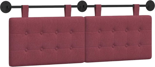 vidaXL Wandmontierte Hängevorderseite in Weinrot mit Stoffbezug, B/H/T: 130 x 55 x 5 cm - Bild 1