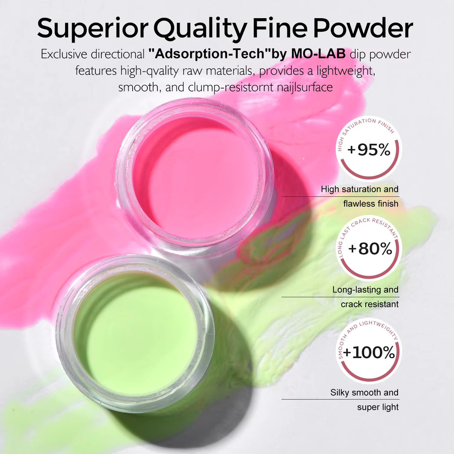 NOCIS Dip Powder Nail Kit Starter, 4 Farben Nude Pinkish Glitters, Acryl Dipping Powder System Set - Bild 3