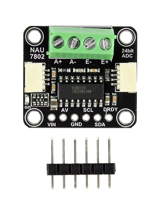 Aideepen NAU7802 Hochpräzises 24-Bit ADC-Datenkonvertierungsdruckmodul in Schwarz, kompatibel mit STEMMA QT/Qwiic - Bild 3