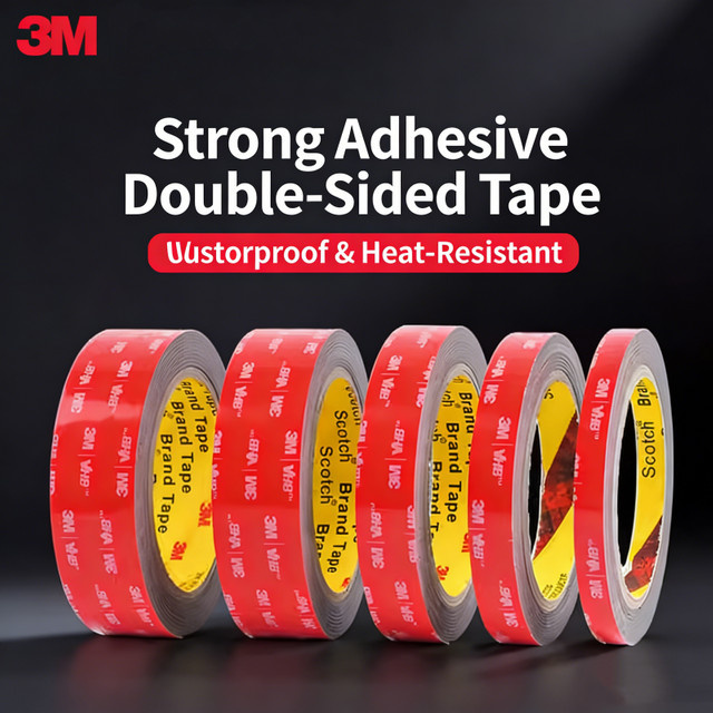 3M 5925 VHB Doppelseitiges Klebeband in Rot für Auto und Wand, hochviskos, wasserdicht und temperaturbeständig - Bild 1