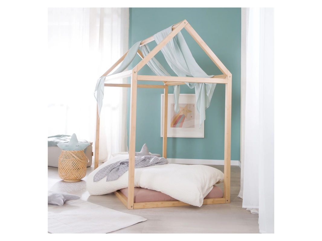 Roba Montessori Hausbett aus Bambus in Weiß - Bild 2