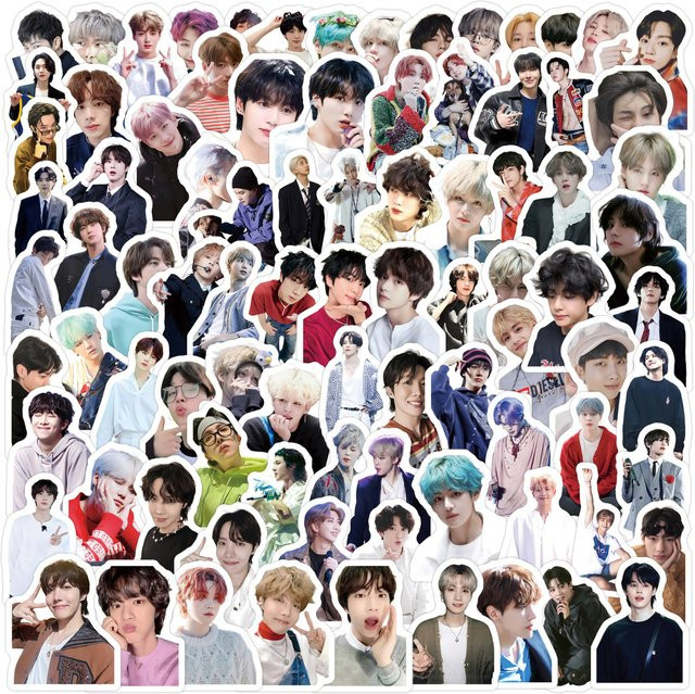 mobokono Koreanische Boygroup-Idol DIY Graffiti-Aufkleber, 100-teiliges Set, multicolour - Bild 1