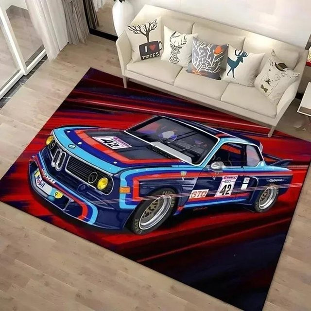 Lodestar Rennwagen Muster Teppich aus Polyester, Mehrfarbig, B/T: 80 x 120 cm - Bild 1