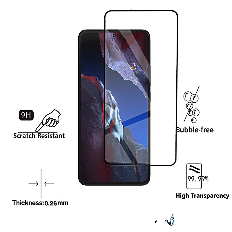 4er-Pack gehärtetes Schutzglas für Xiaomi Poco F5 Pro F5 F4 GT F3 GT in Schwarz und Transparent - Bild 3