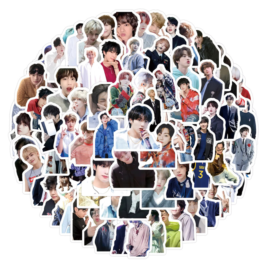 mobokono Koreanische Boygroup-Idol DIY Graffiti-Aufkleber, 100-teiliges Set, multicolour - Bild 2