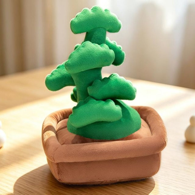 Yiran toy Grüner Kiefern-Bonsai, Plüschtier, 33cm - Bild 1