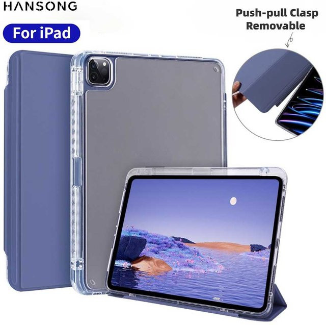 Hansong Schutzhülle für iPad 10. Generation 10.9 Zoll mit Stiftschlitz aus TPU in Lila - Bild 1