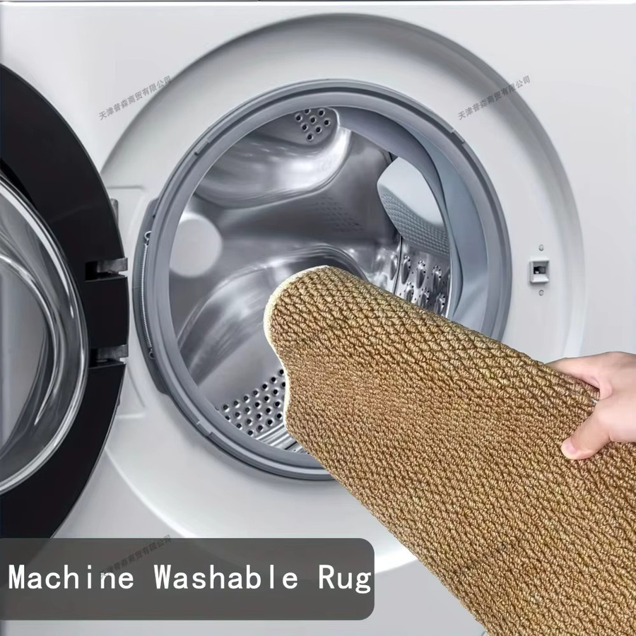 DHDH Eingangsmatte aus Baumwolle in Coffee, superabsorbierend und fleckenresistent - Bild 5