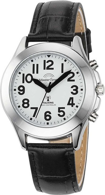 Master Time sprechende Damen-Funkuhr, Quarz, Edelstahl, 38 mm - Bild 1