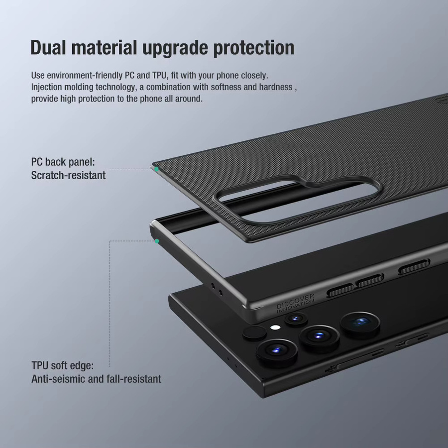 Nillkin Super Frosted Shield Pro Magnetische Handyhülle für Samsung Galaxy S22, S24 FE, S24+, S25 Ultra, S25 Plus in Schwarz - Bild 3