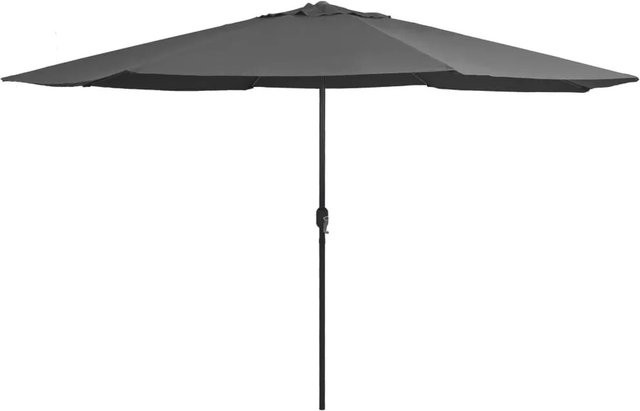Furnicato Sonnenschirm mit Metallmast in Anthrazit, Durchmesser: 390 cm - Bild 1