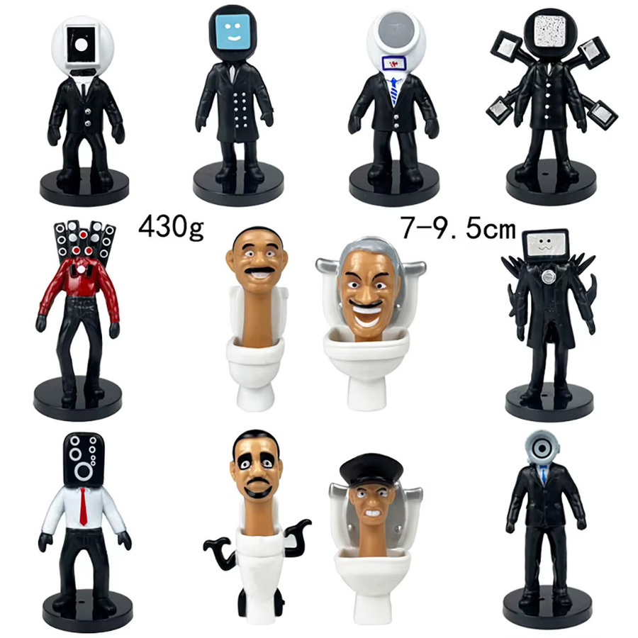 KDL SWAT Skibidi Toilet Figuren Set mit TVMan Titan Kameramann und Lautsprecher als Anime Spielzeug Modell für Kinder in Multicolour von Bandai - Bild 5