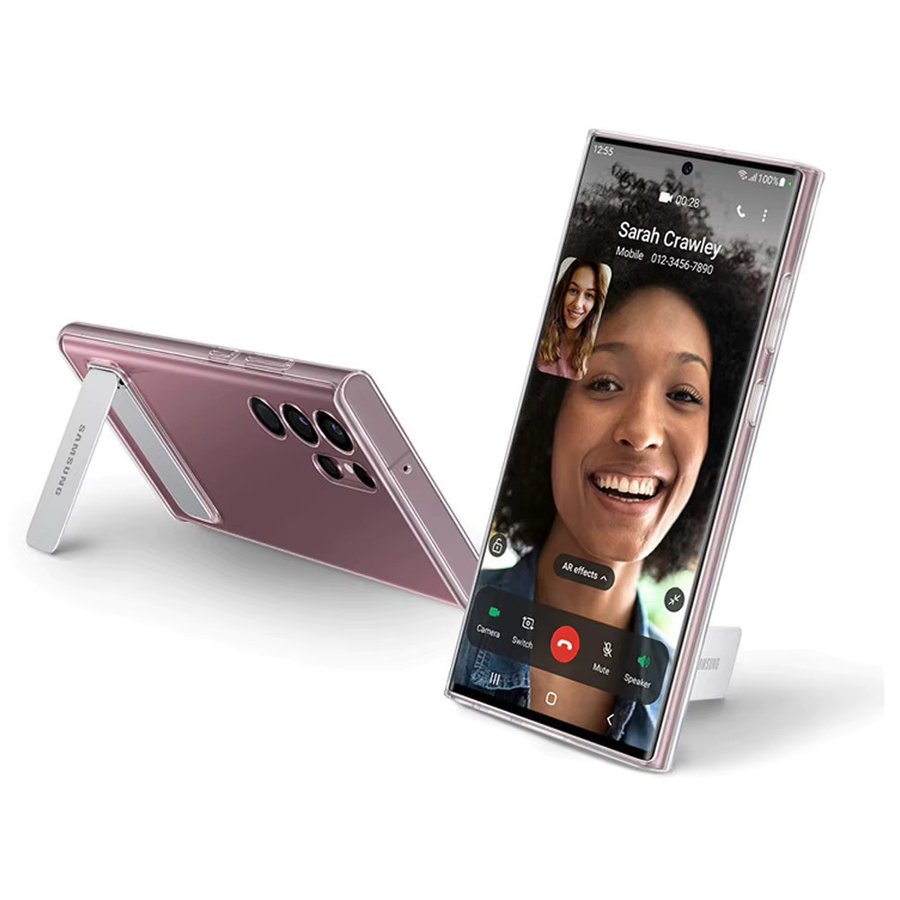 Samsung Galaxy S22 Ultra Clear Standing Cover in Transparent - Bild 2
