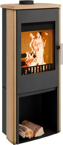 Haas & Sohn Kaminofen Vitorre aus Naturstein in Schwarz und Beige mit 6 kW Leistung - Bild 3