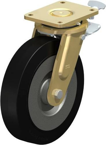 Blickle LS-SE 300K-ST Lenkrolle mit Feststeller in Anthrazit und Schwarz, Rad-Durchmesser: 30 cm, Tragfähigkeit: 1000 kg - Bild 1