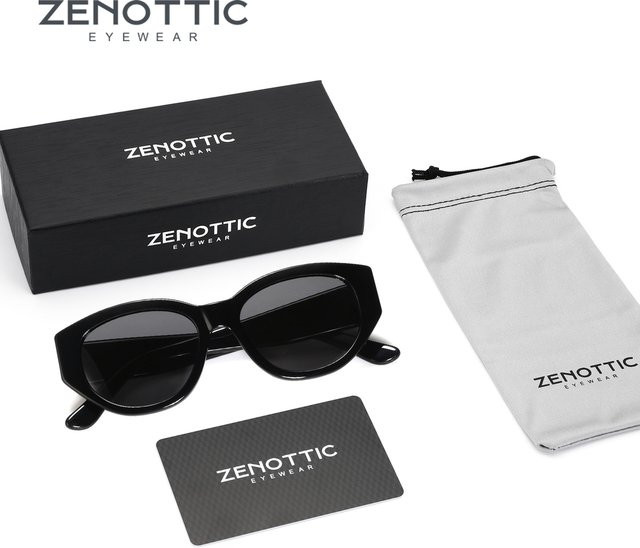 ZENOTTIC Sonnenbrille Butterfly, Acetat, Vollrand, Schwarz, Damen - Bild 1