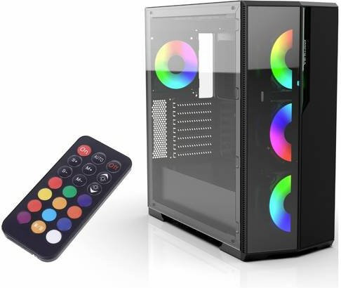 INCA EMG-17XN Midi-Tower PC-Gehäuse in Schwarz - Bild 1
