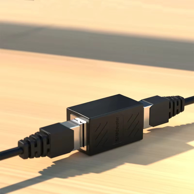 RJ45 Buchse-zu-Buchse Netzwerk Ethernet LAN Splitter Verbinder CAT5 CAT6 Adapter Koppler in Schwarz - Bild 2