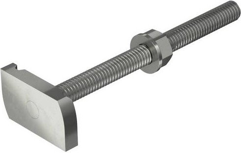 OBO Bettermann Hammerkopfschraube MS41HB M8x100 aus Edelstahl A4-80 in Silber, 20 Stück - Bild 1