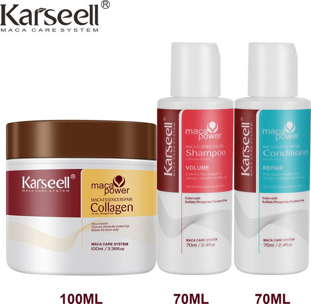 Karseell Kollagen Haarmaske, Shampoo und Conditioner Set, trockenes Haar - Bild 1