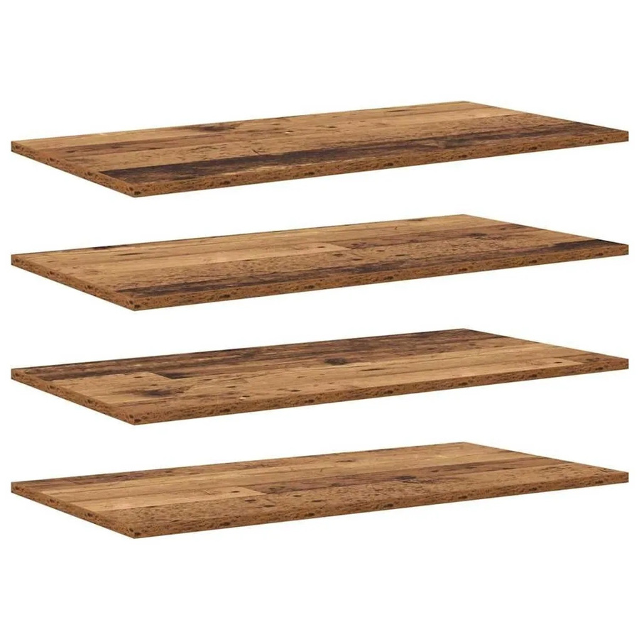 vidaXL Regalbrett Set aus 4 Stück in Altholz Braun aus Holzwerkstoff, B/T/H: 80 x 40 x 1,5 cm - Bild 2