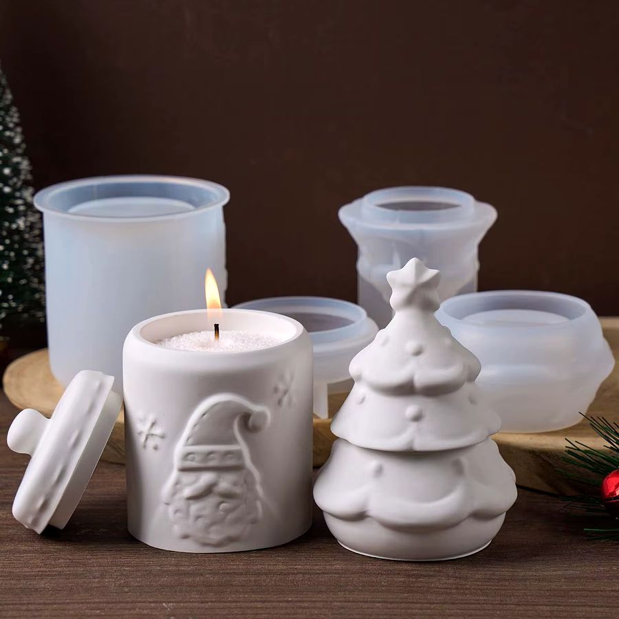 UDOCOOL DIY Glasform für Weihnachtsmann und Weihnachtsbaum aus Gips oder Harz zur Herstellung von handgemachtem Weihnachtsschmuck - Bild 2