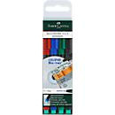 Faber-Castell Multimark 1513 Folienstifte, 4er-Set, permanent, Farben: Blau, Grün, Schwarz, Multicolour, Strichstärke: 0,4 mm, fein - Bild 2