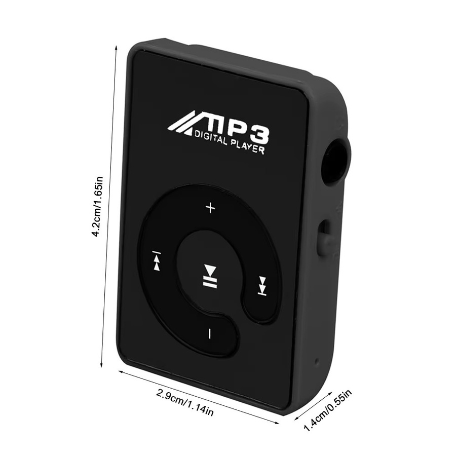 occkic Tragbarer Mini-Clip-MP3-Player in Schwarz mit HiFi-Sound und SD-TF-Kartenunterstützung für Outdoor-Sport - Bild 5