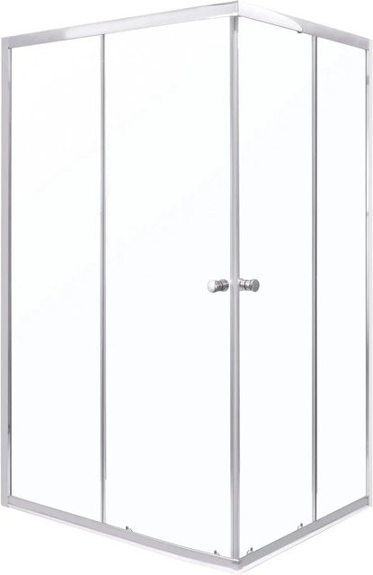 Kerra Duschkabine Olga SQ Eckduschkabine mit Schiebetür aus 4mm ESG Glas in Transparent und Verchromt, B/T: 70 x 70 cm - Bild 1