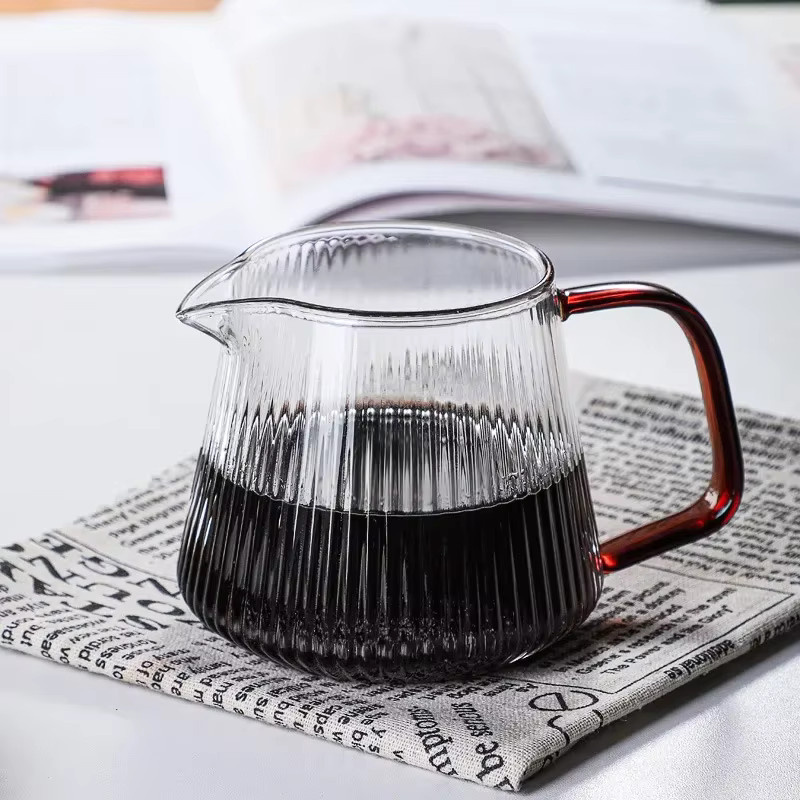 Handtropf-Brause Set mit Glas-Schwanenhals-Wasserkocher und Holzgriff in Transparent und Braun für Barista Home Cafe - Bild 1