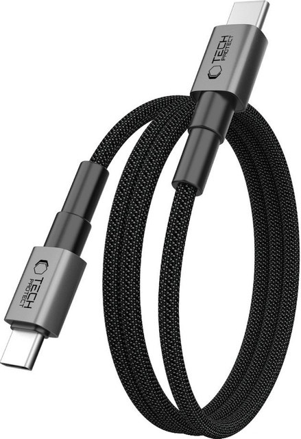 Tech-Protect Ultraboost DNA MagTwist USB-C Daten- und Ladekabel, 100W, Grau, 1m - Bild 1
