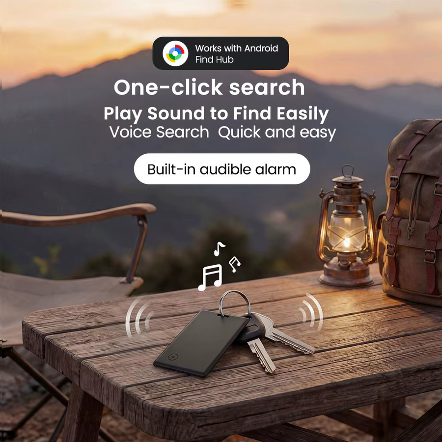 Google Find My GPS-Tracker im 1-4er-Pack, kabelloses ultradünnes Karten-Ortungsgerät für Android, Farbe: Schwarz - Bild 5