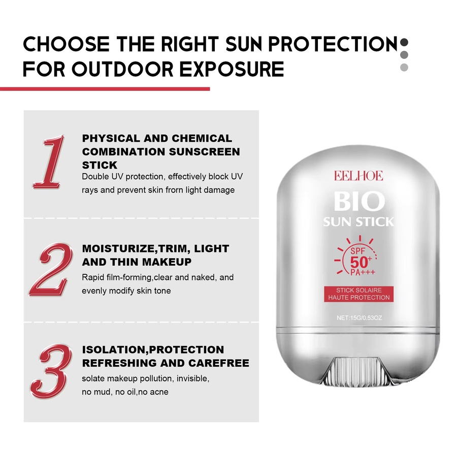 eelhoe Sonnenschutzstift SPF 90+, Creme für Gesicht und Körper, Unisex - Bild 2