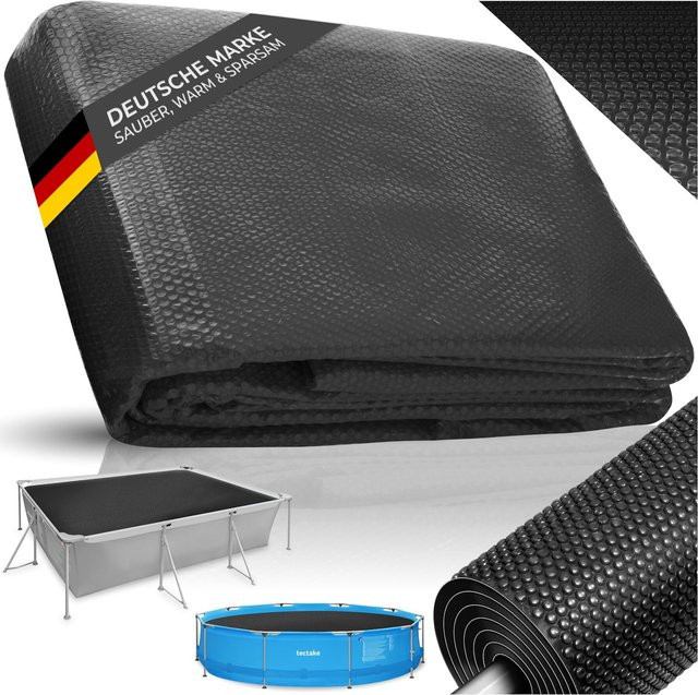 tectake Pool-Solarfolie rechteckig und selbstschwimmend, Schwarz, B: 549 cm, T: 274 cm, H: 1 cm - Bild 1
