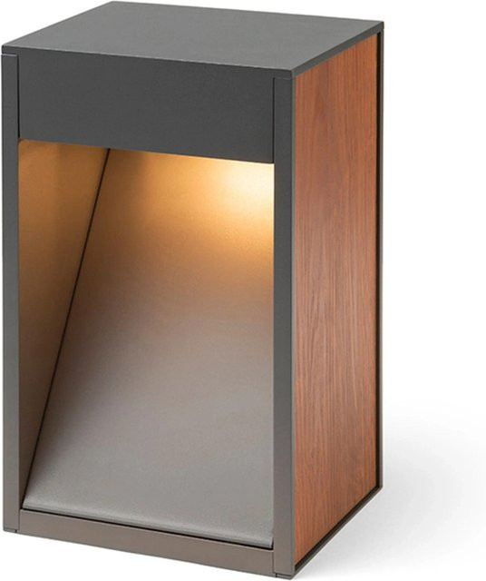 Rendl Außenleuchte King 30 LED in Anthrazitgrau mit Holzdekor und IP65 Schutzart - Bild 1
