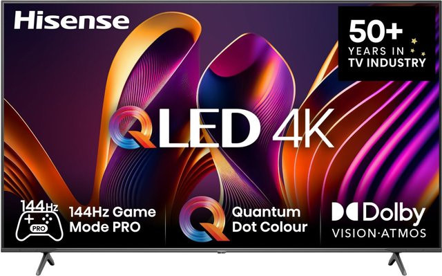 Hisense 85E77NQ PRO QLED Smart-TV in Schwarz mit 215 cm Diagonale, 4K Ultra HD, 120 Hz und Sprachsteuerung - Bild 1