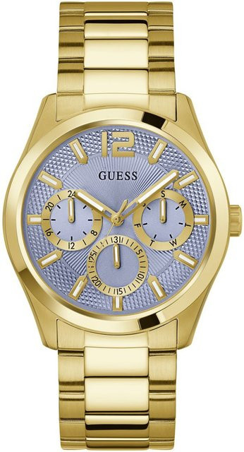 Guess Herrenuhr Zen, Quarz, Edelstahl, Blau, 42 mm, 5 ATM - Bild 1